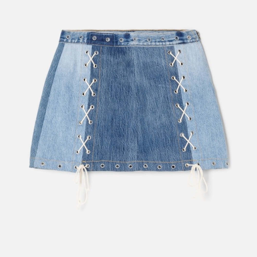 RE/DONE  Denim Laced Mini in Indigo